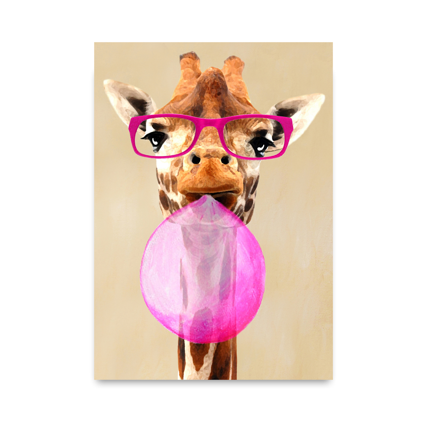 Clever Giraffe With Bubblegum by Coco Deparis