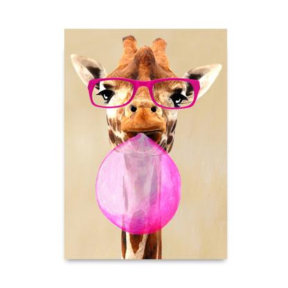 Clever Giraffe With Bubblegum by Coco Deparis