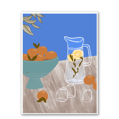 A Bowl Of Oranges by Alix Campbell Art
