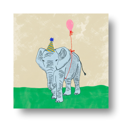 Party Animal Elephant by Carrie Cantwell