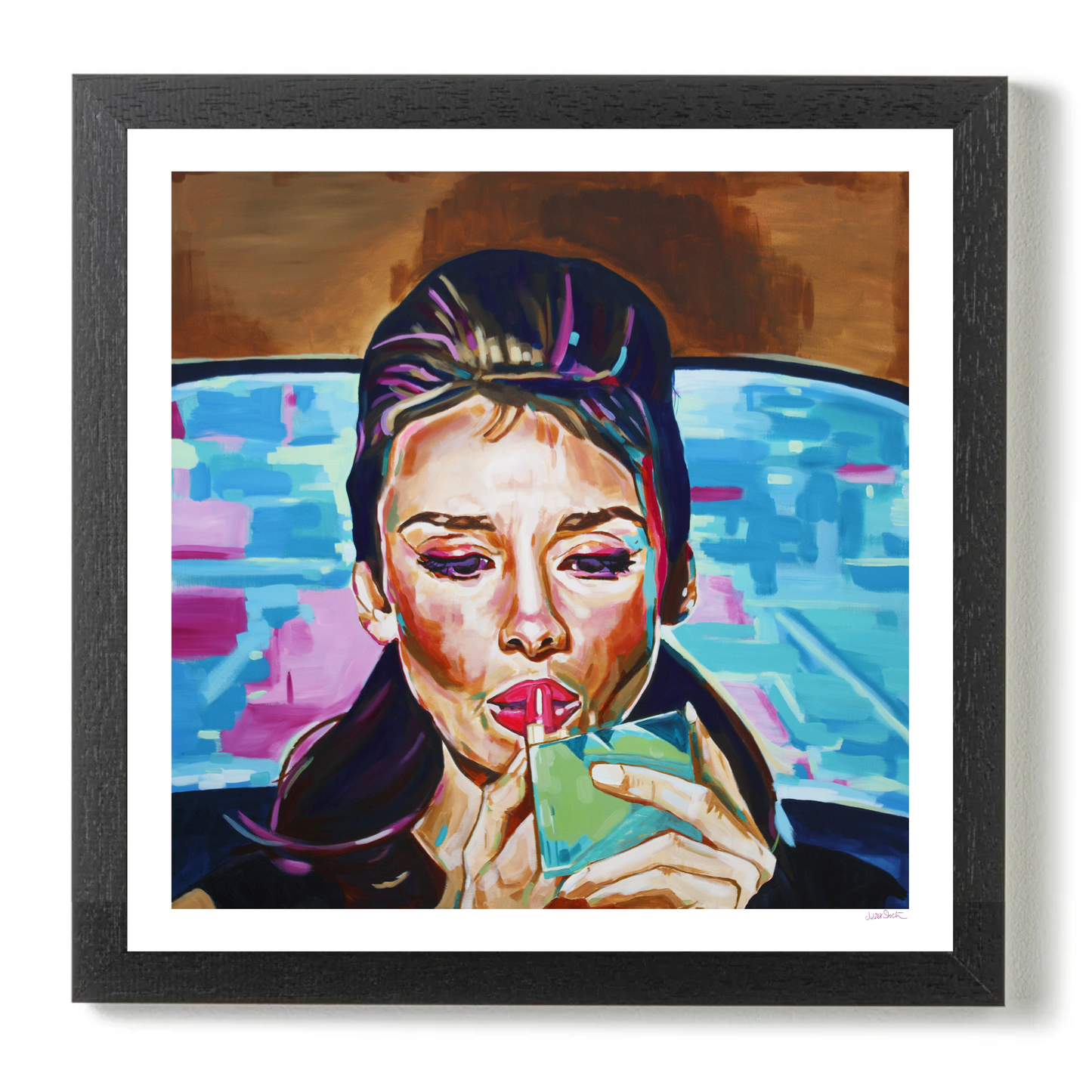 Audrey Hepburn - Pink In The Afternoon by Juliet Stockton