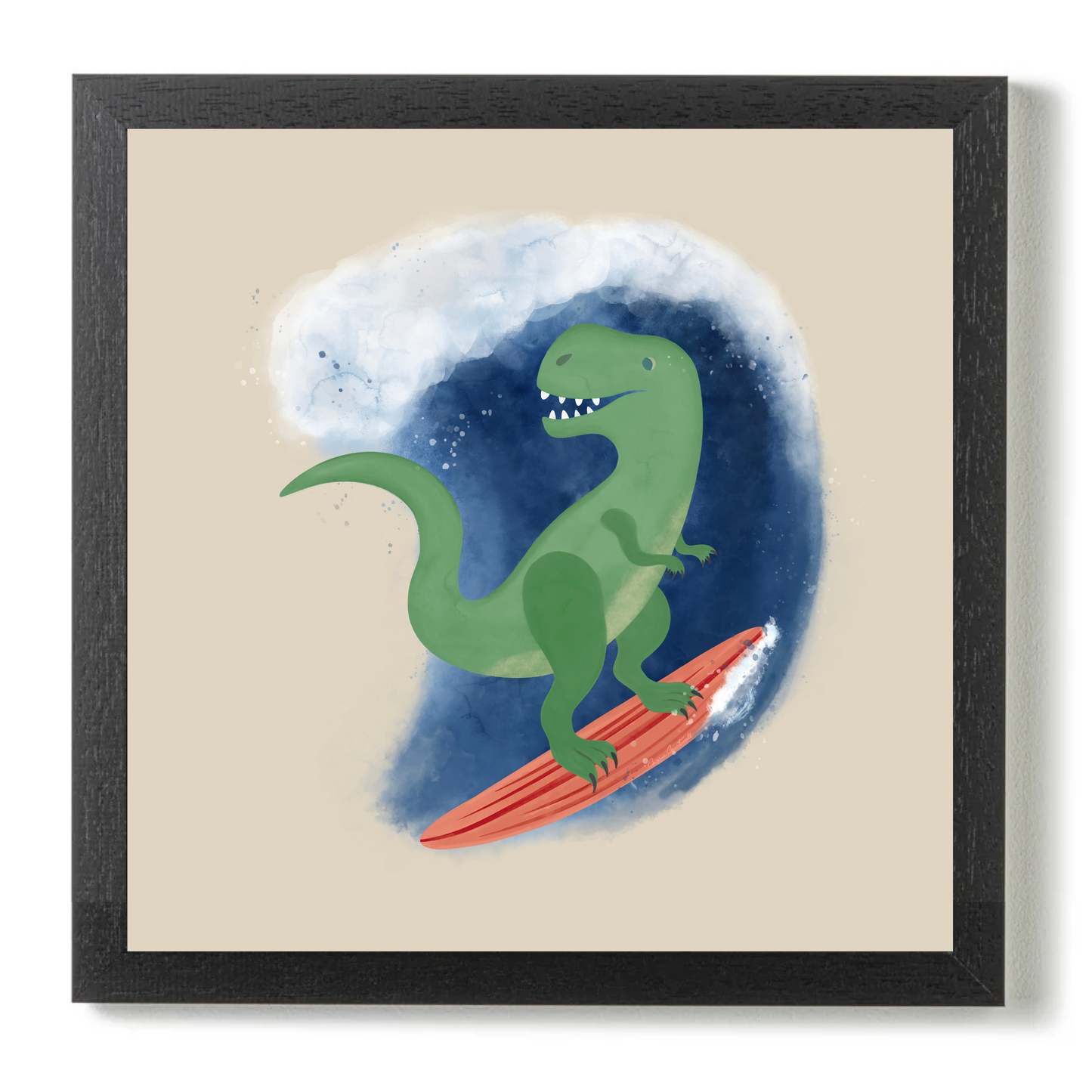 Surfing T Rex by Carrie Cantwell
