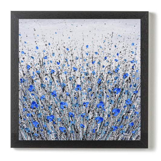 Blue Gray Flowers by Olga Tkachyk