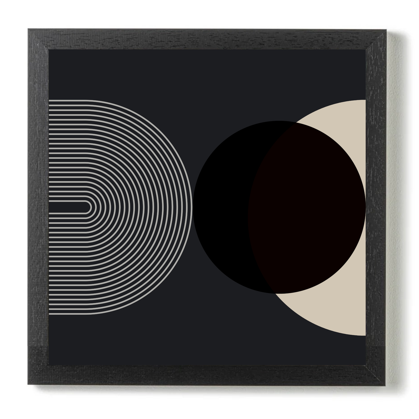 Mid Century Cream Black 3 by Print Punk Studio