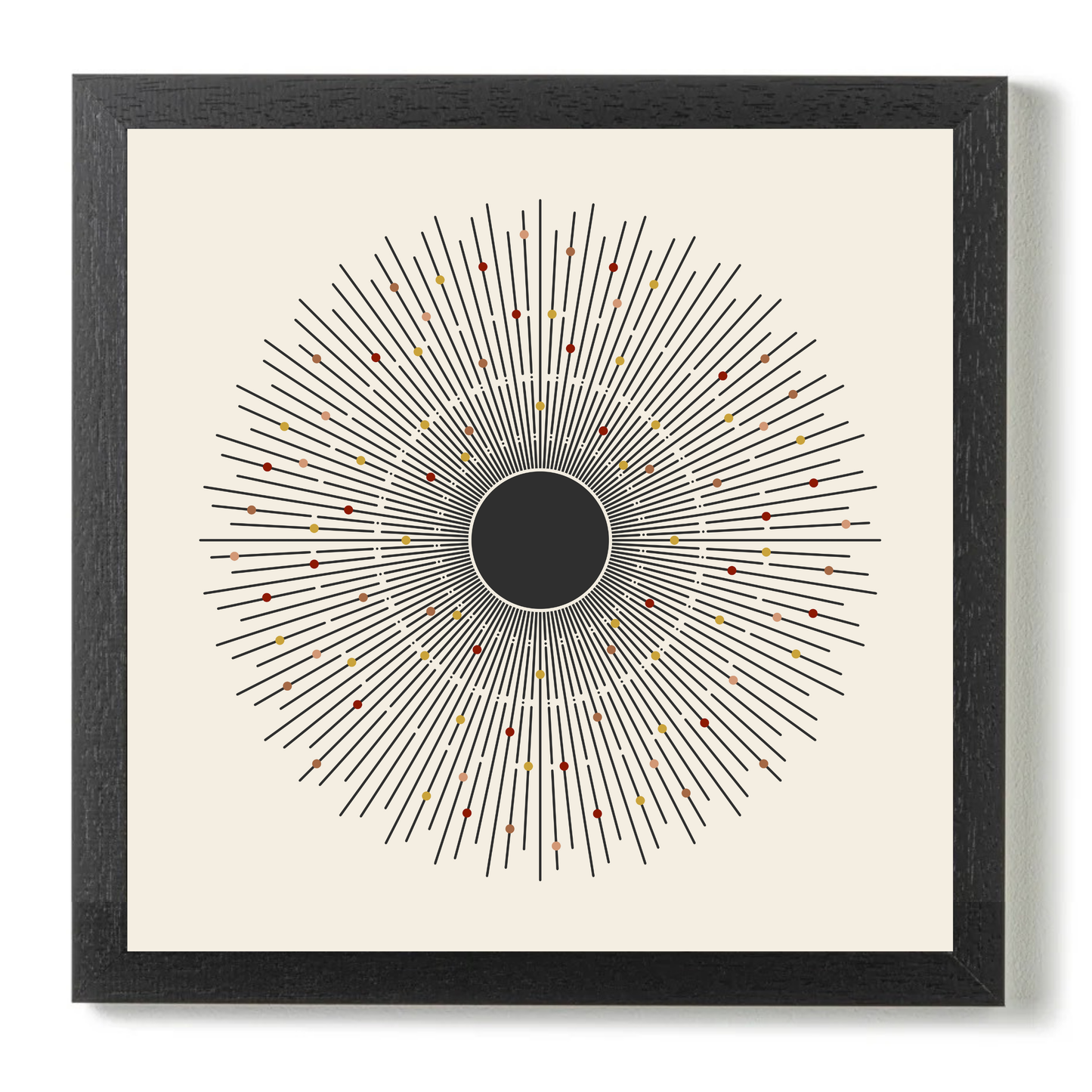 Sun With Colors Square by Print Punk Studio
