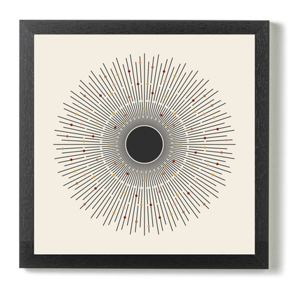 Sun With Colors Square by Print Punk Studio