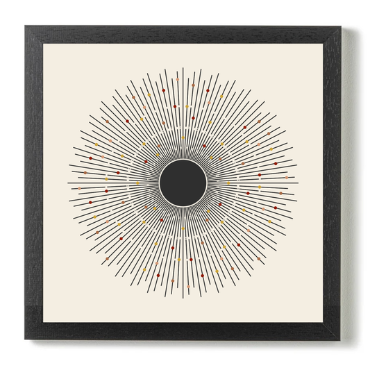 Sun With Colors Square by Print Punk Studio