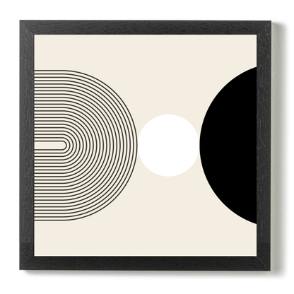 Mid Century Cream Black by Print Punk Studio