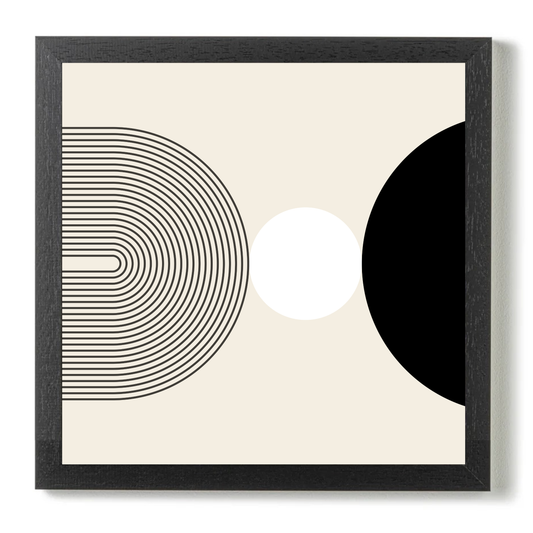 Mid Century Cream Black by Print Punk Studio
