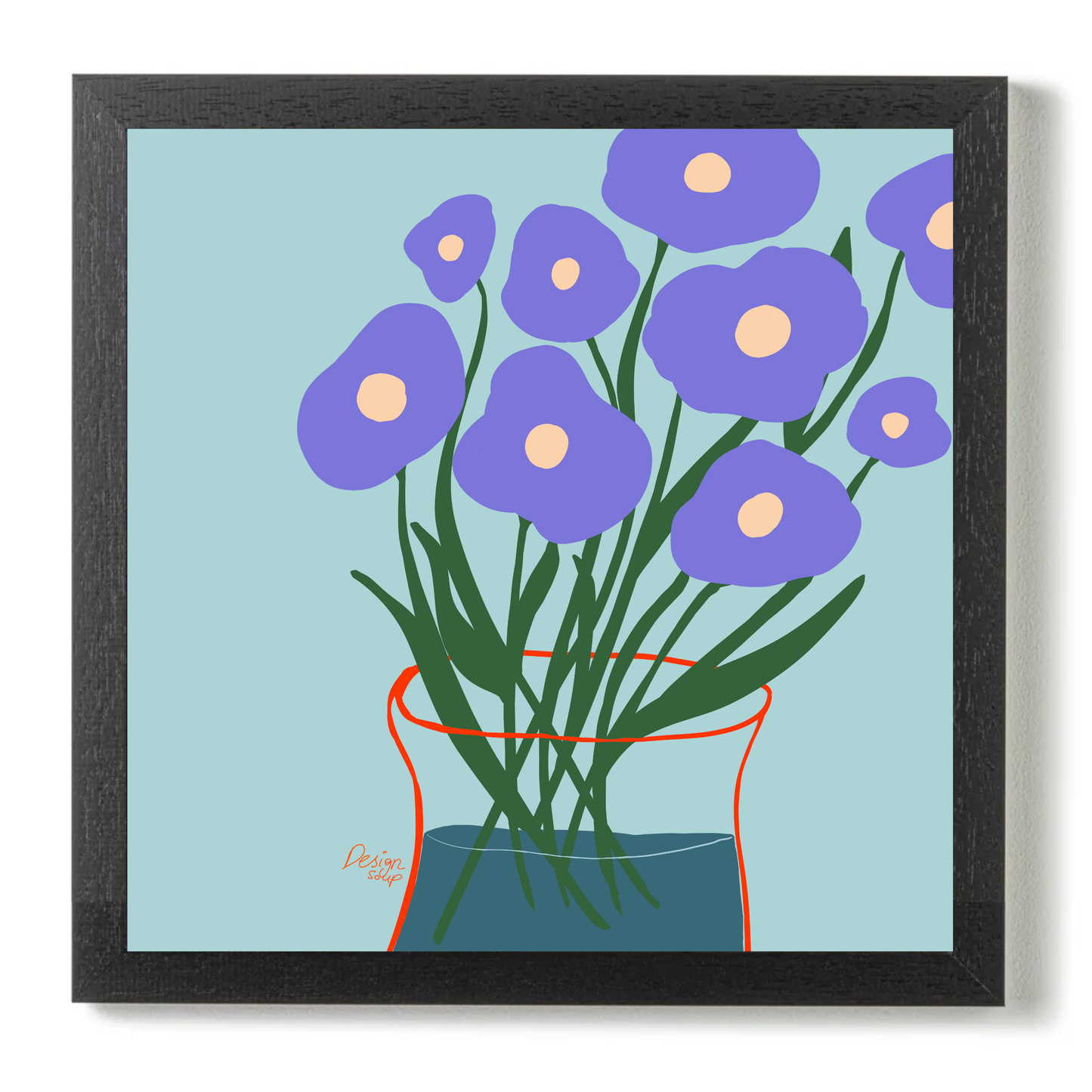 Purple Flowers by Alix Campbell Art