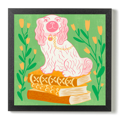 Pink Staffordshire Dog by Carrie Cantwell