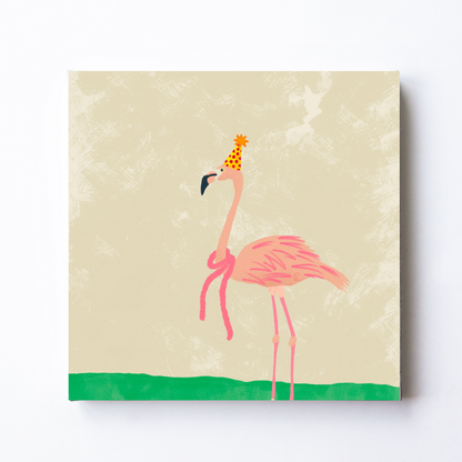 Party Animal Flamingo by Carrie Cantwell