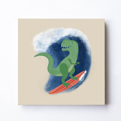 Surfing T Rex by Carrie Cantwell