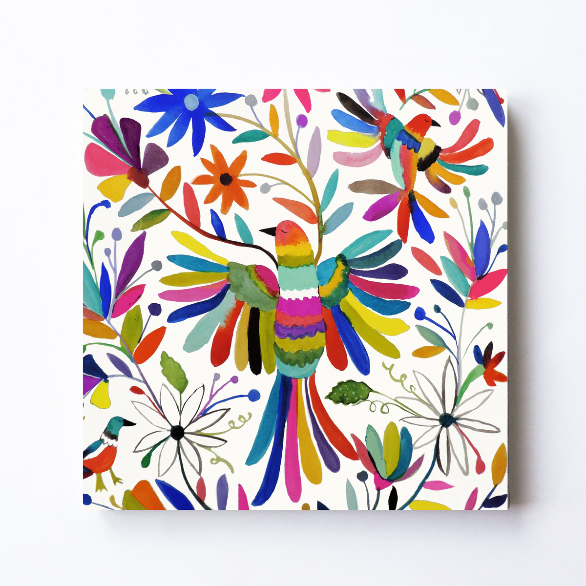 Otomi Bird Carre by Sylvie Demers