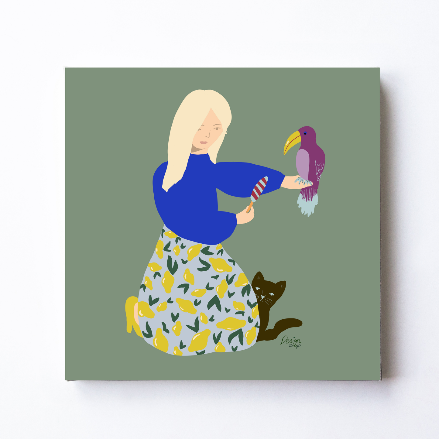Feeding My Pets by Alix Campbell Art
