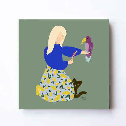 Feeding My Pets by Alix Campbell Art