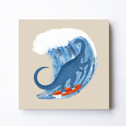Surfing Brontosaurus by Carrie Cantwell