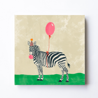 Party Animal Zebra by Carrie Cantwell
