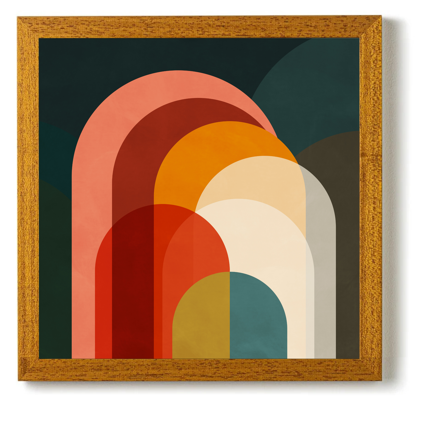 Bold Mid Century Square Art by Print Punk Studio