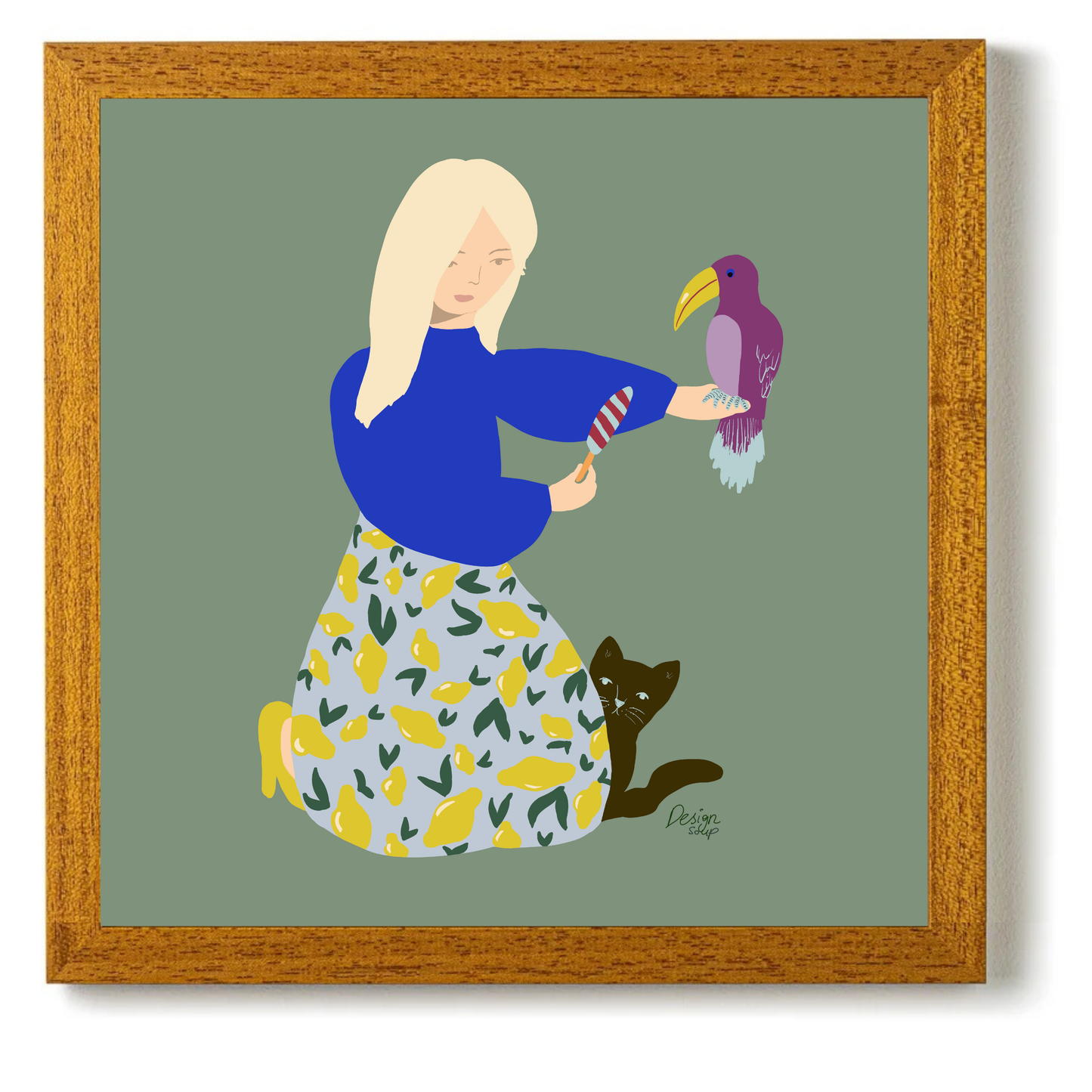 Feeding My Pets by Alix Campbell Art