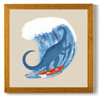Surfing Brontosaurus by Carrie Cantwell