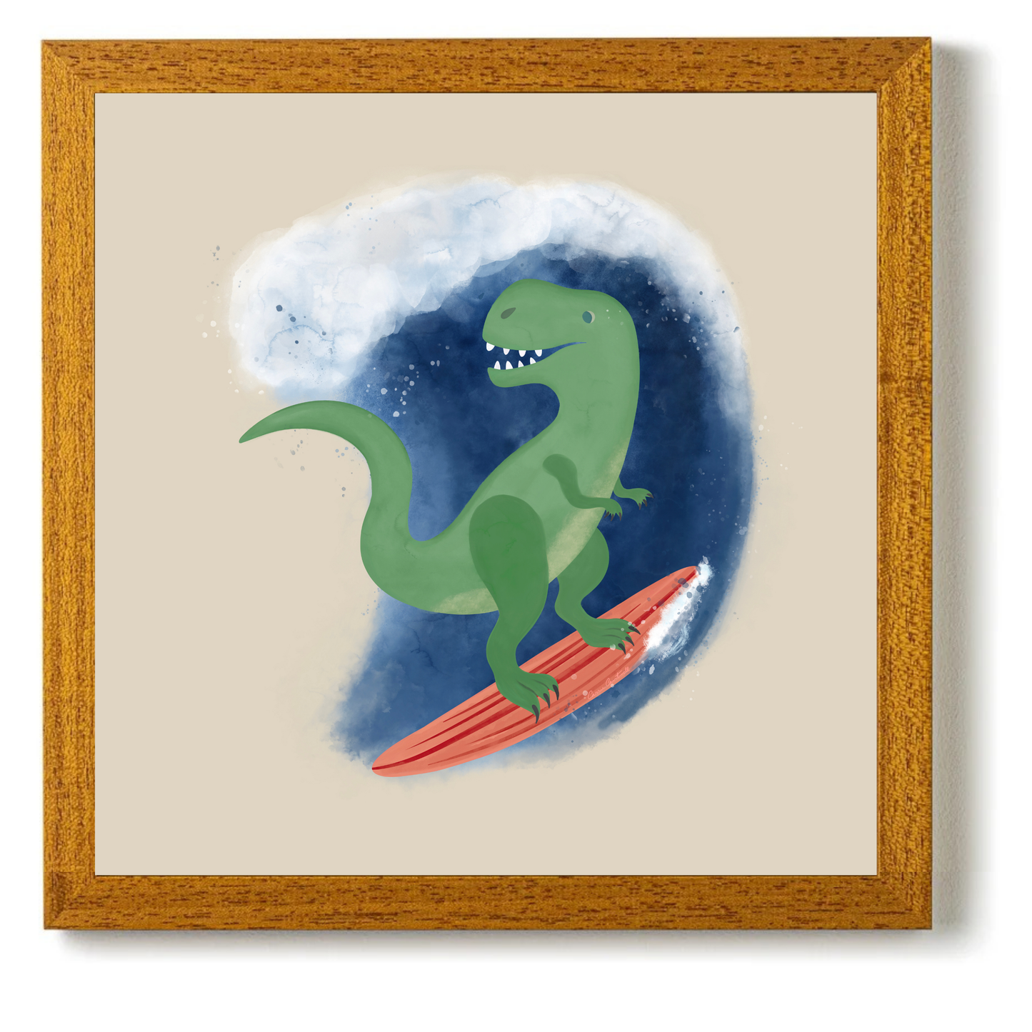Surfing T Rex by Carrie Cantwell