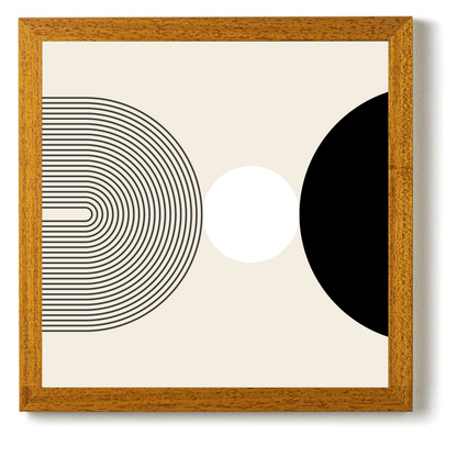 Mid Century Cream Black by Print Punk Studio