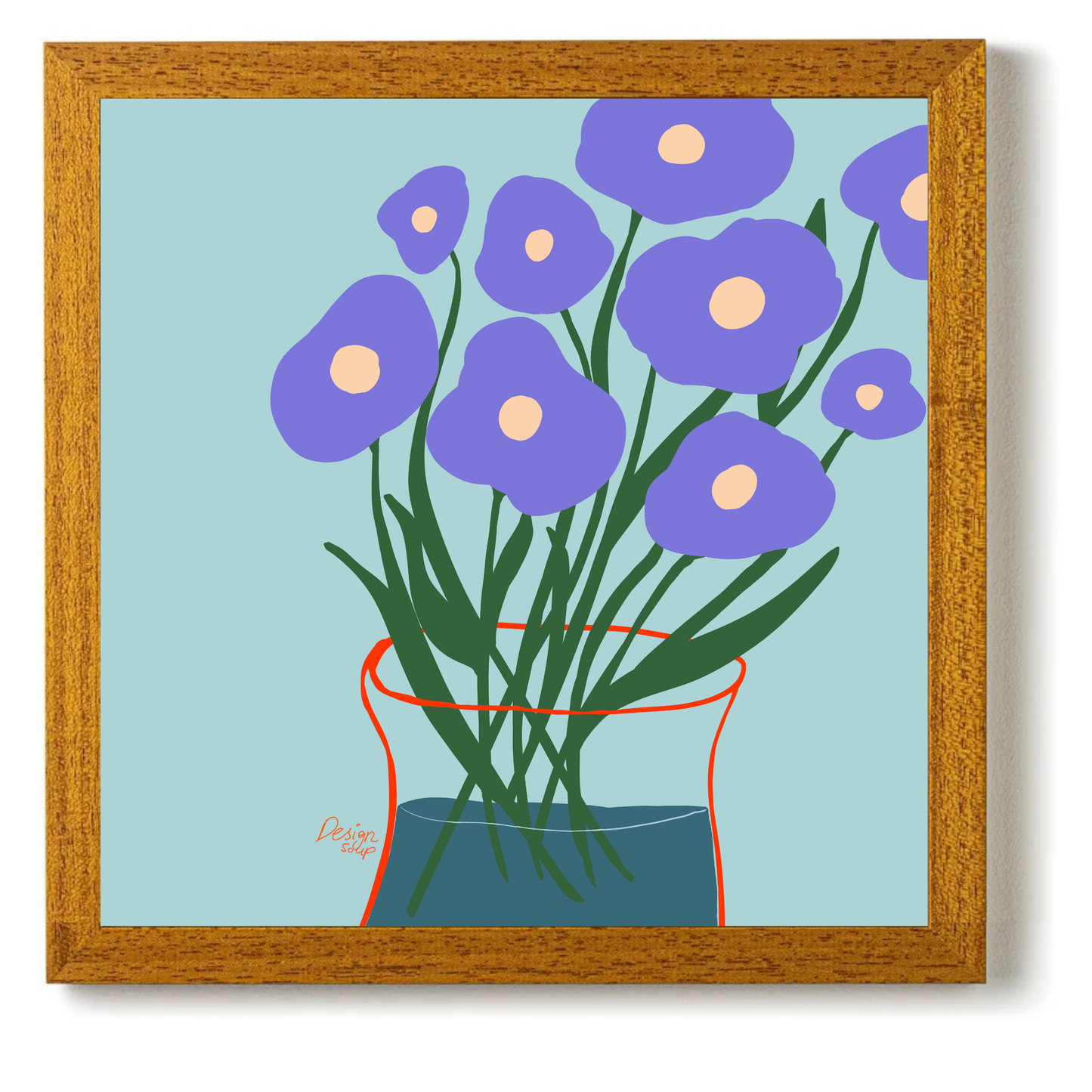 Purple Flowers by Alix Campbell Art
