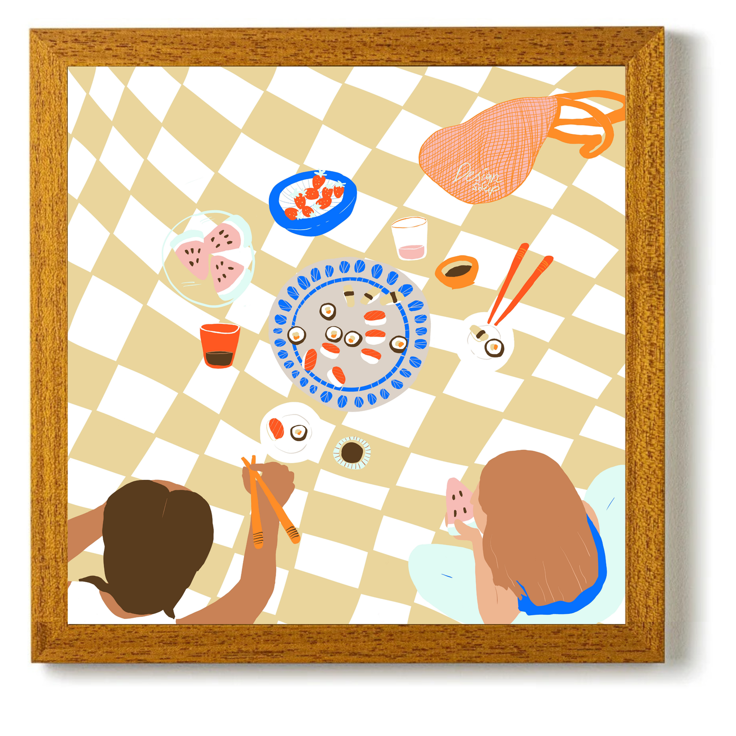 Sushi Picnic by Alix Campbell Art