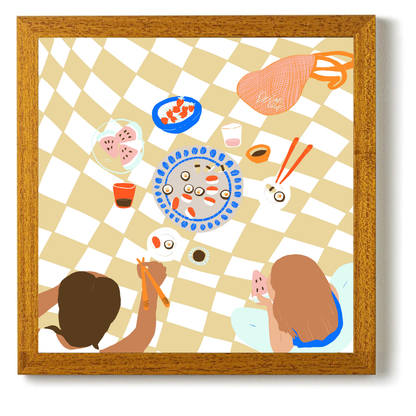 Sushi Picnic by Alix Campbell Art