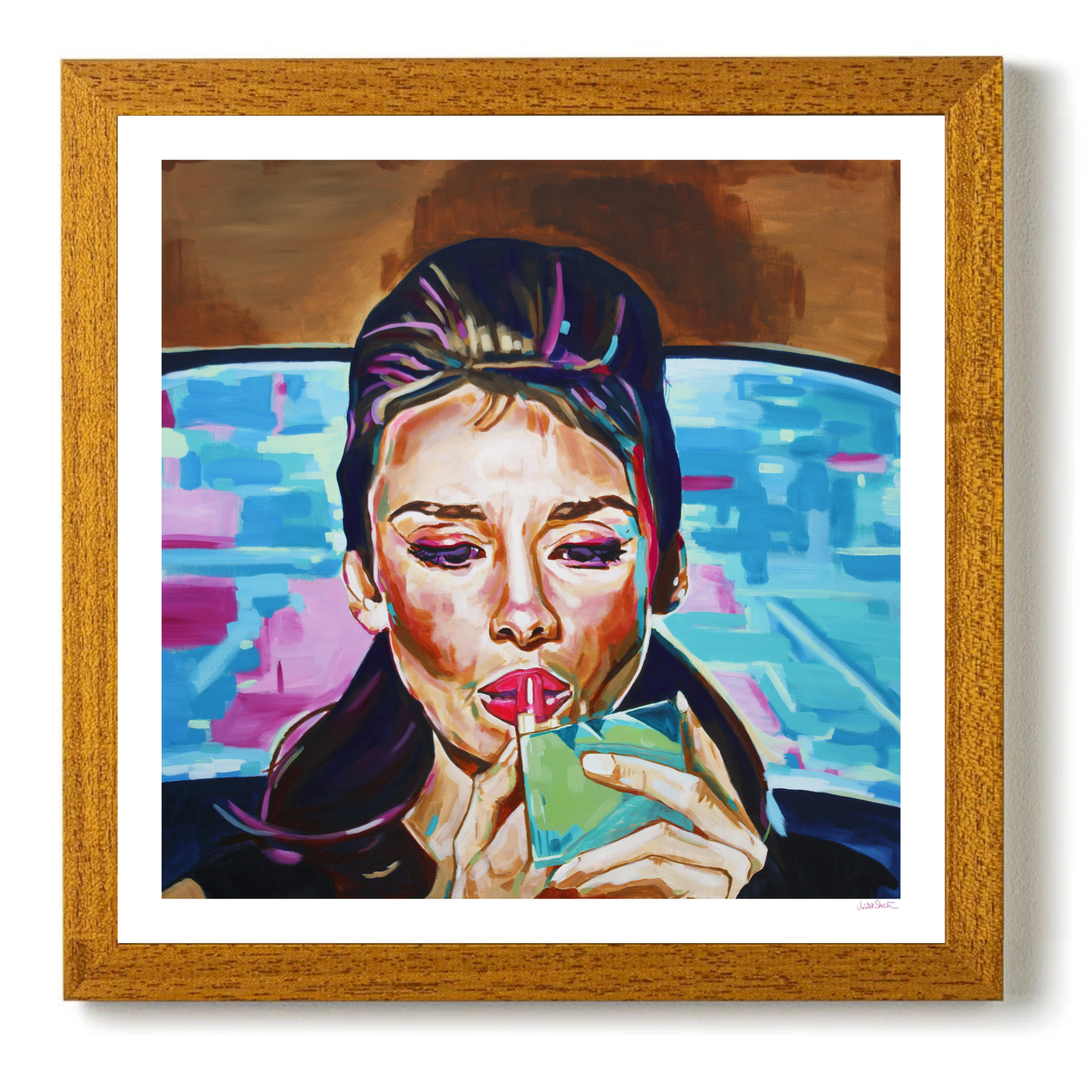 Audrey Hepburn - Pink In The Afternoon by Juliet Stockton