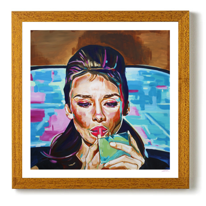 Audrey Hepburn - Pink In The Afternoon by Juliet Stockton