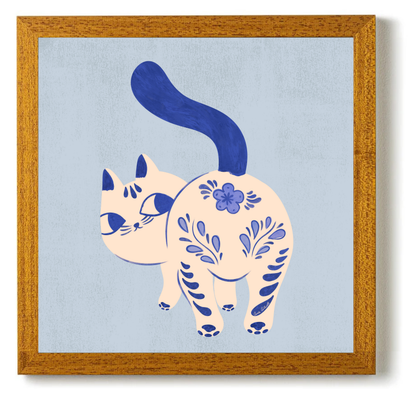 Purrcelin Cat 1 by Carrie Cantwell