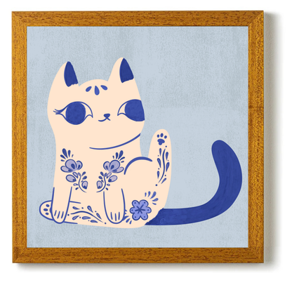 Purrcelin Cat 2 by Carrie Cantwell