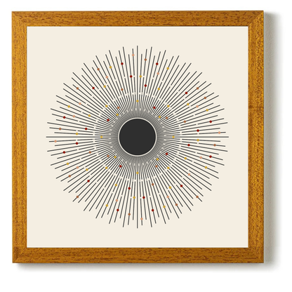 Sun With Colors Square by Print Punk Studio
