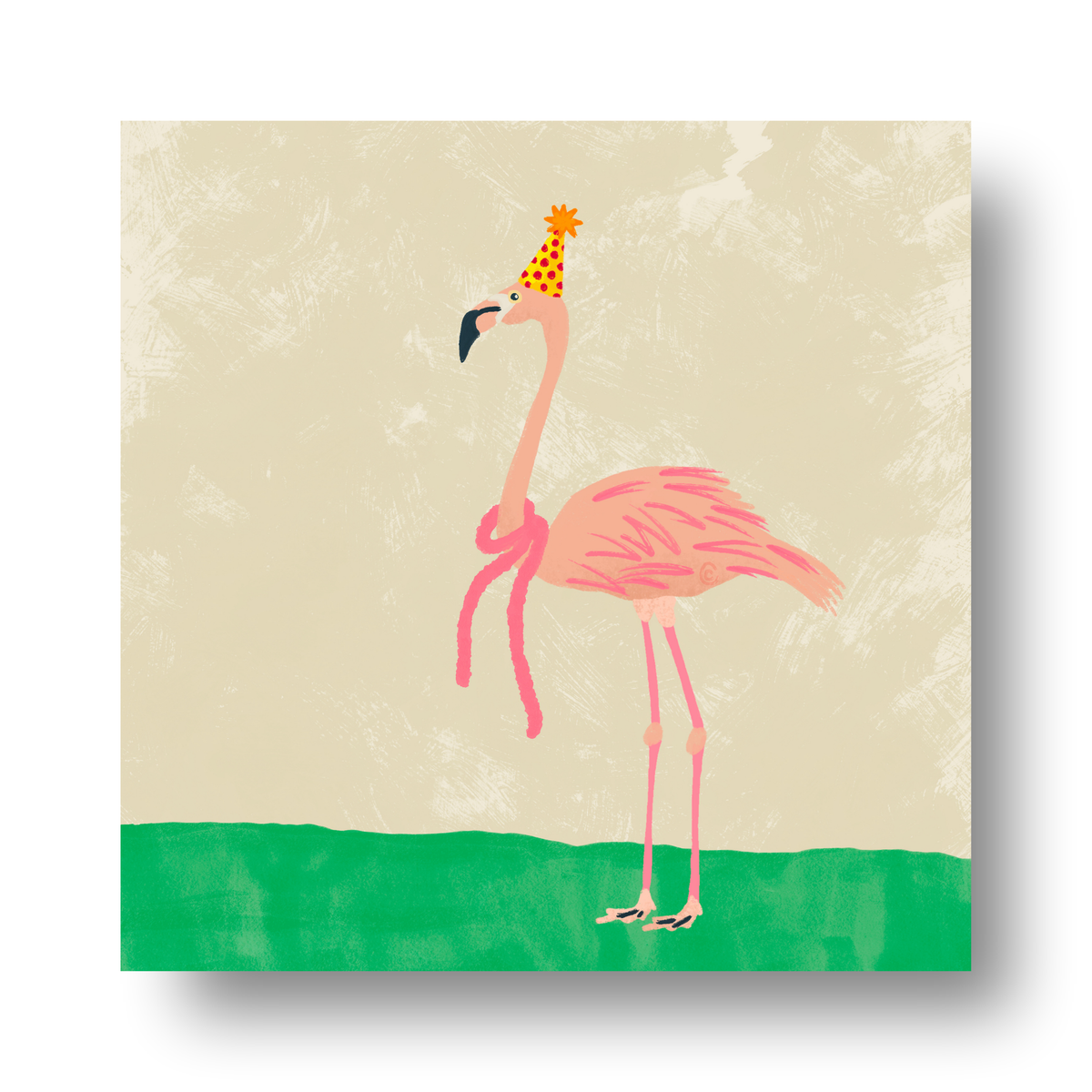 Party Animal Flamingo by Carrie Cantwell