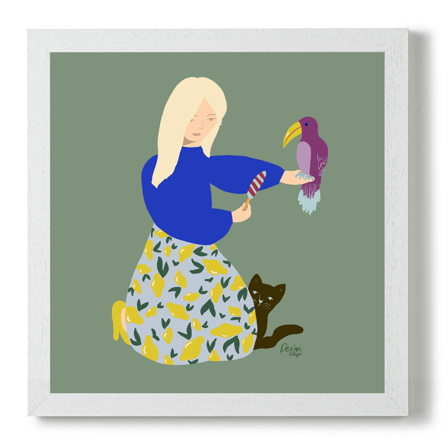 Feeding My Pets by Alix Campbell Art