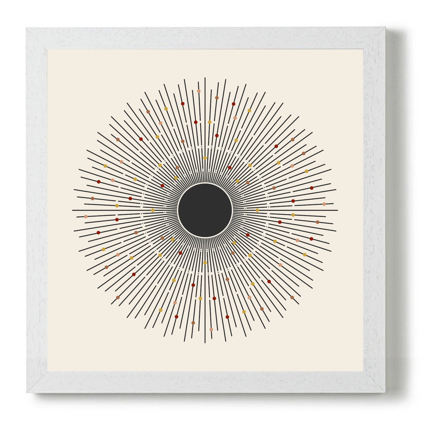 Sun With Colors Square by Print Punk Studio