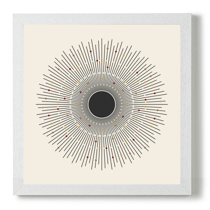 Sun With Colors Square by Print Punk Studio