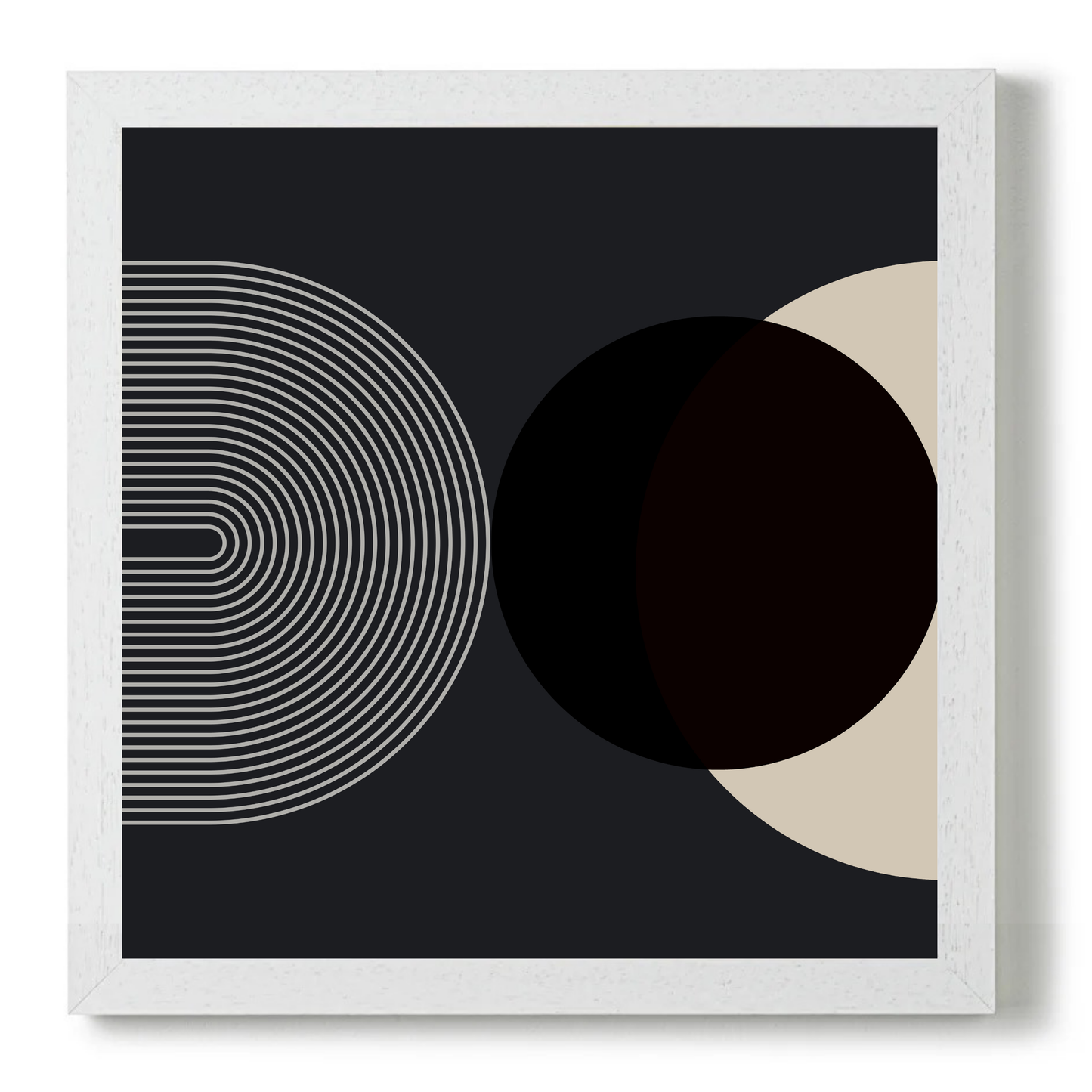 Mid Century Cream Black 3 by Print Punk Studio