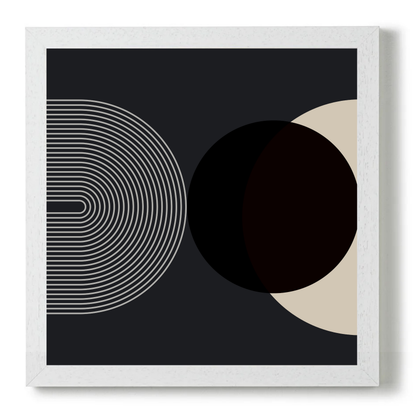 Mid Century Cream Black 3 by Print Punk Studio