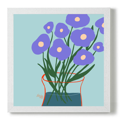 Purple Flowers by Alix Campbell Art