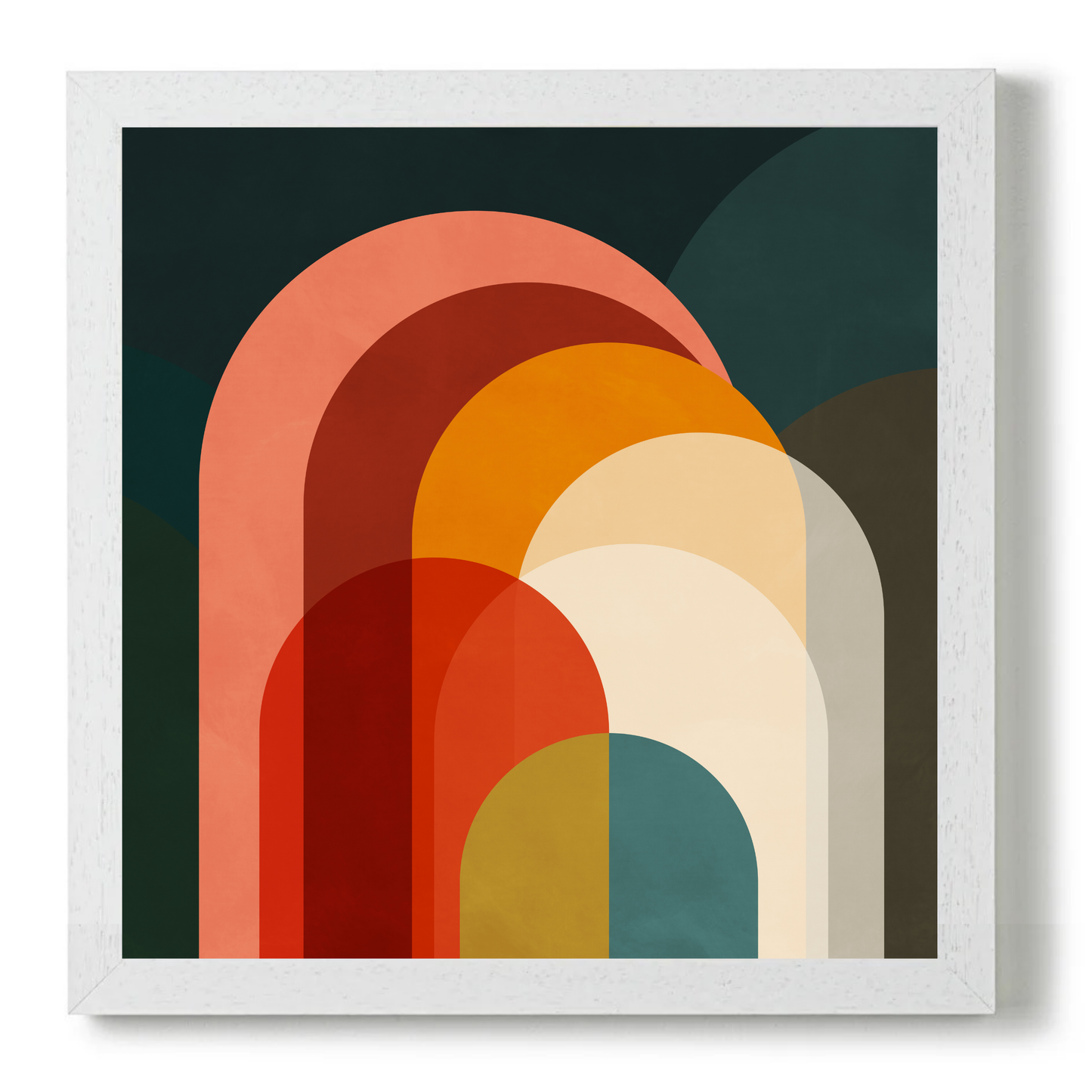 Bold Mid Century Square Art by Print Punk Studio