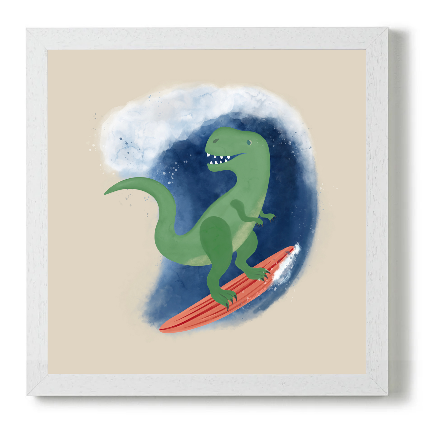 Surfing T Rex by Carrie Cantwell
