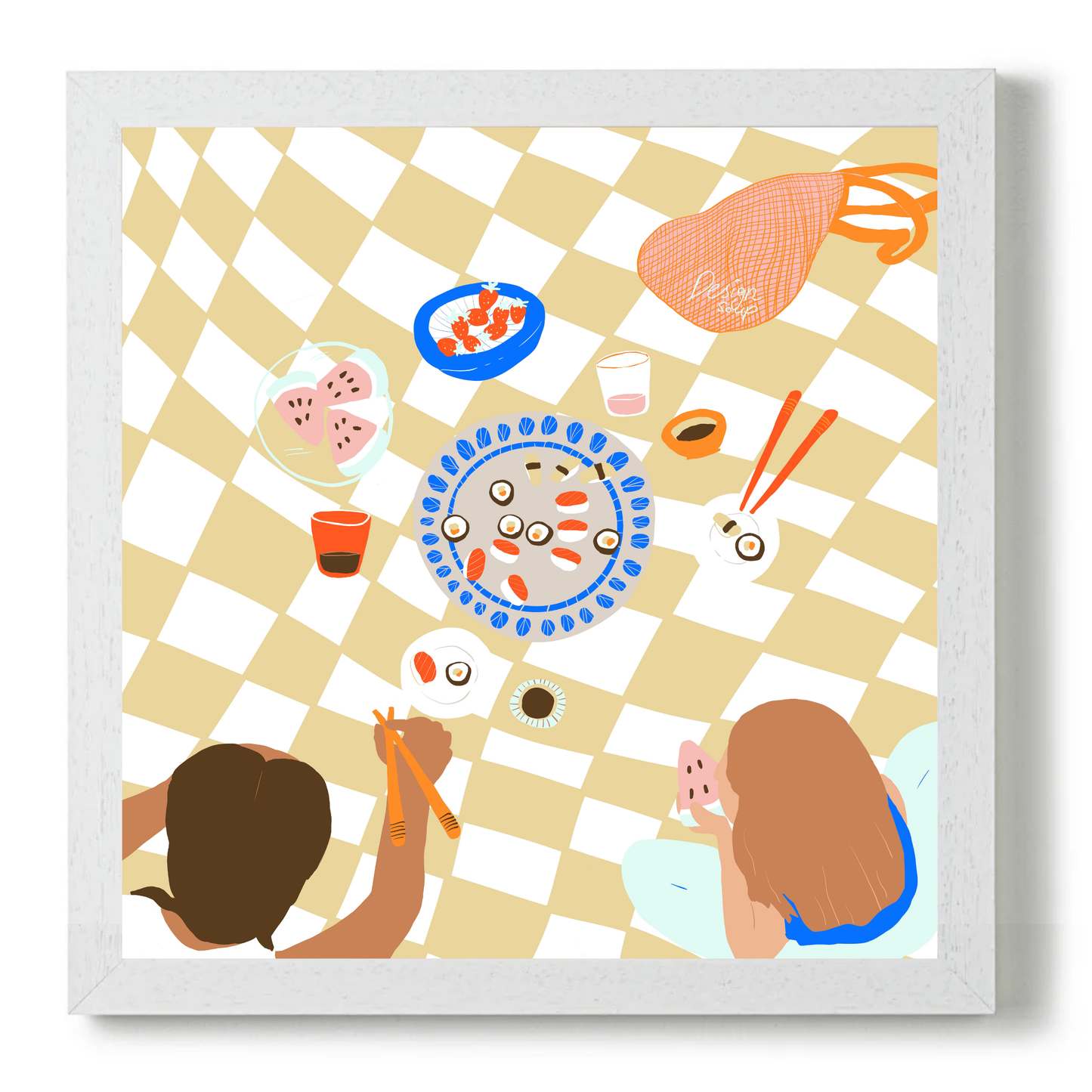 Sushi Picnic by Alix Campbell Art