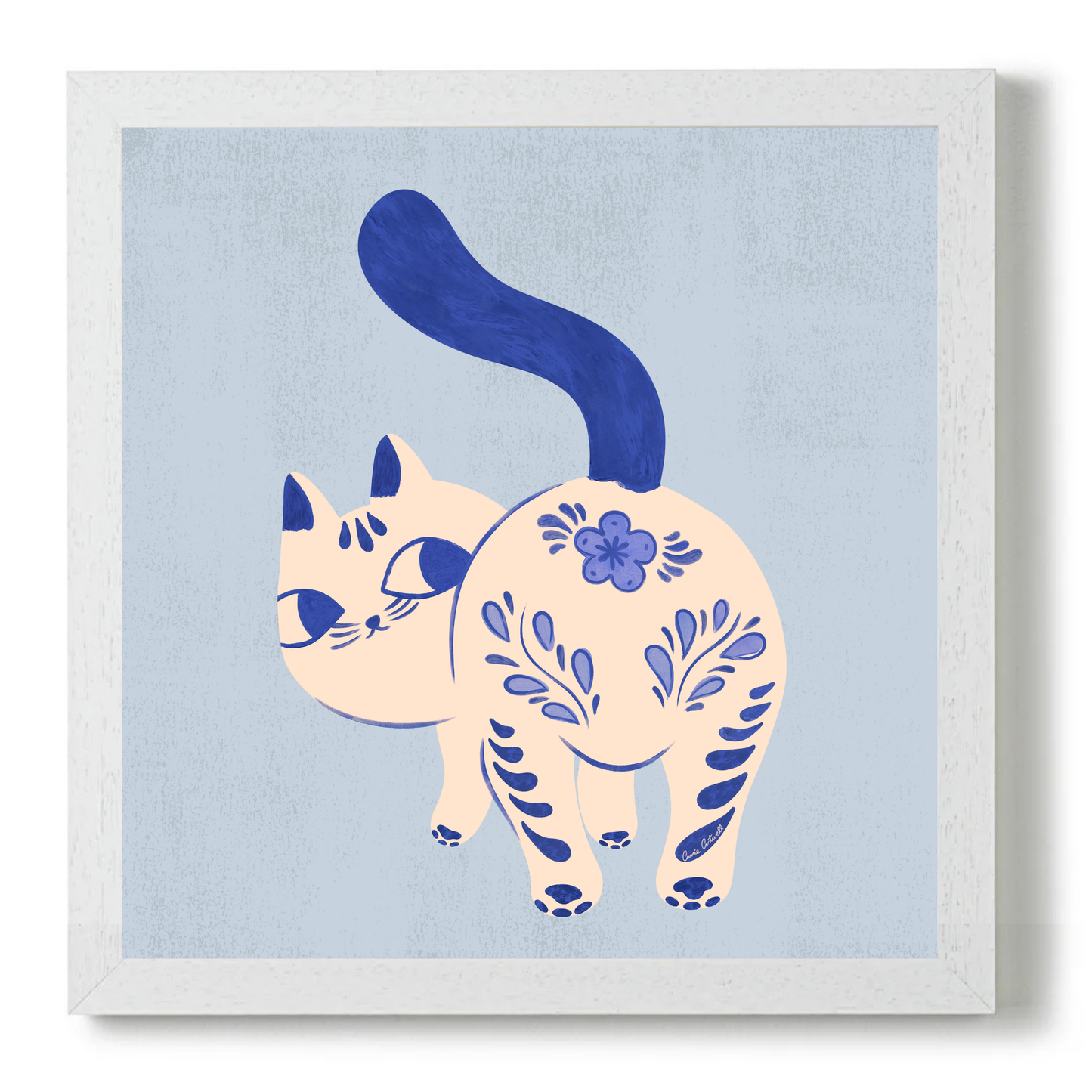 Purrcelin Cat 1 by Carrie Cantwell