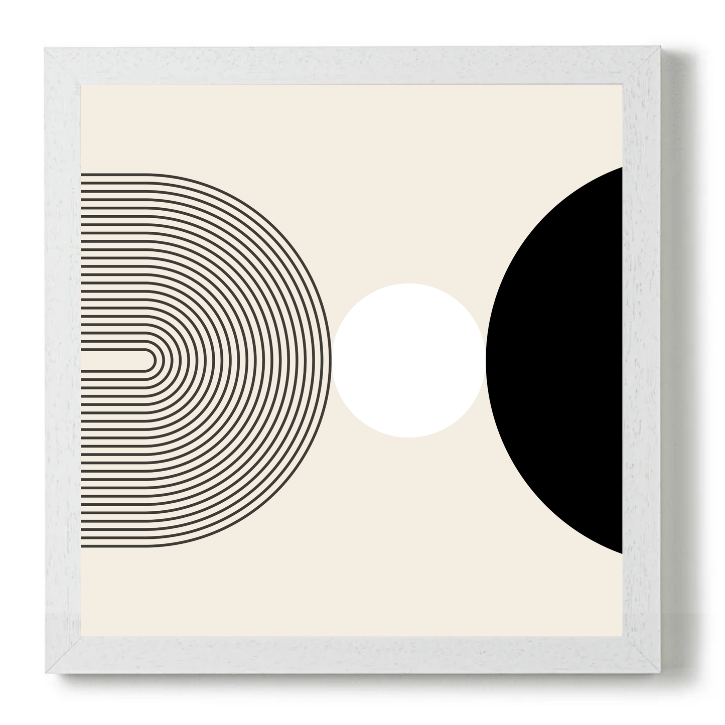 Mid Century Cream Black by Print Punk Studio