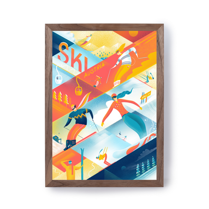 Ski The Lines by Mark Harrison Prints