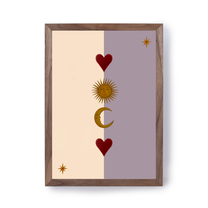 Sun Moon and heart by Queen of the Rodeo