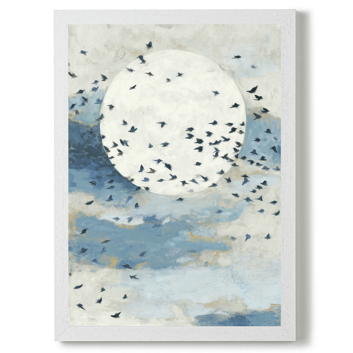 Floating Moon Bird Cloud by Chromatic Storm Studio